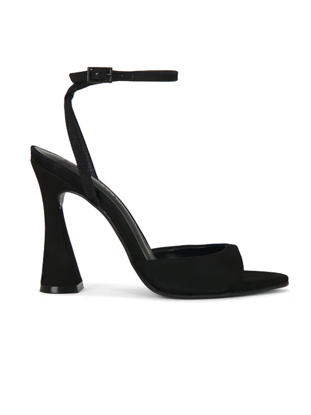 Steve Madden Beki Heels Black Nubuck Sculptural shoes Revolve 7